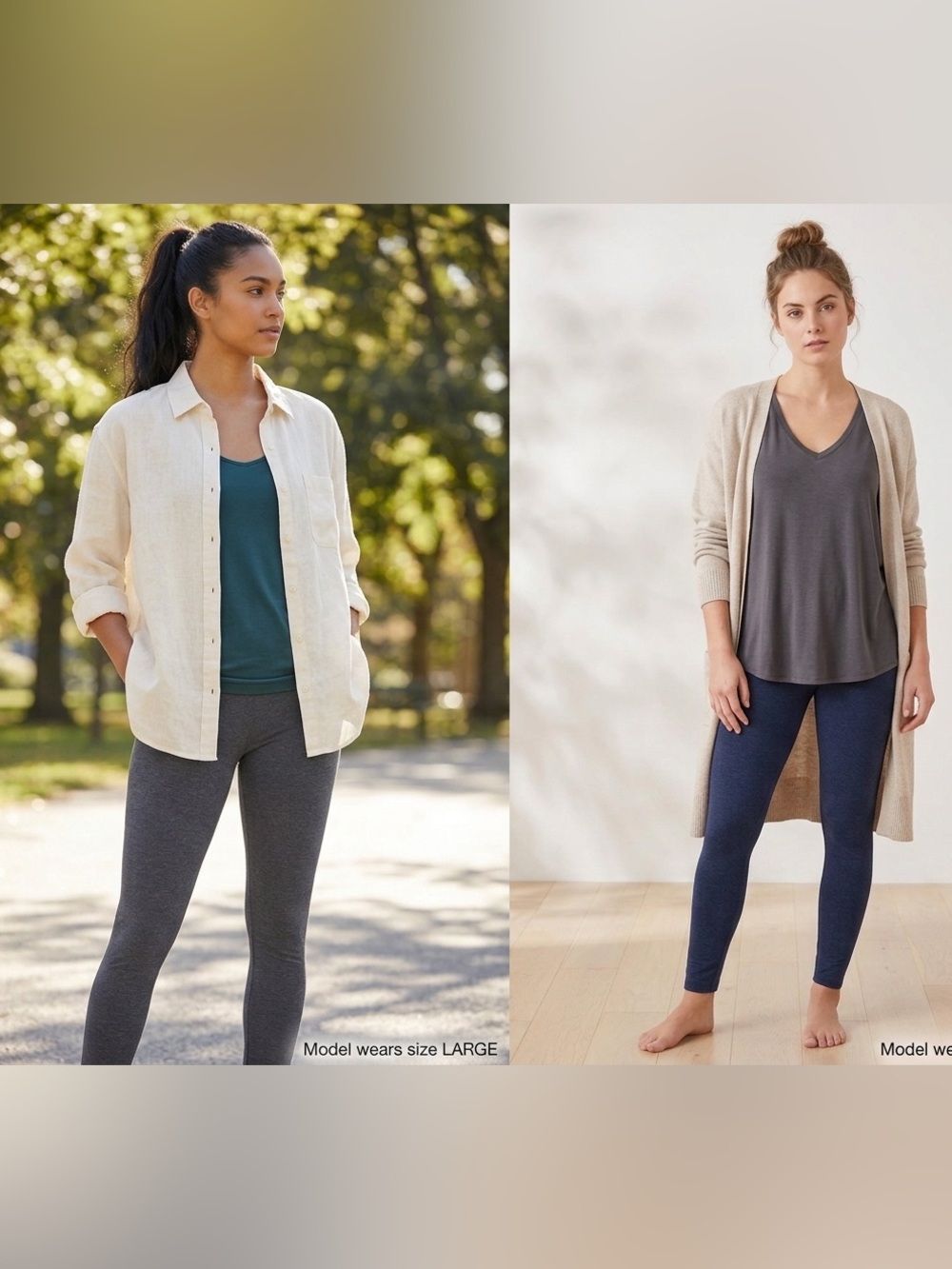 Old Navy Navy and Deep Gray Leggings